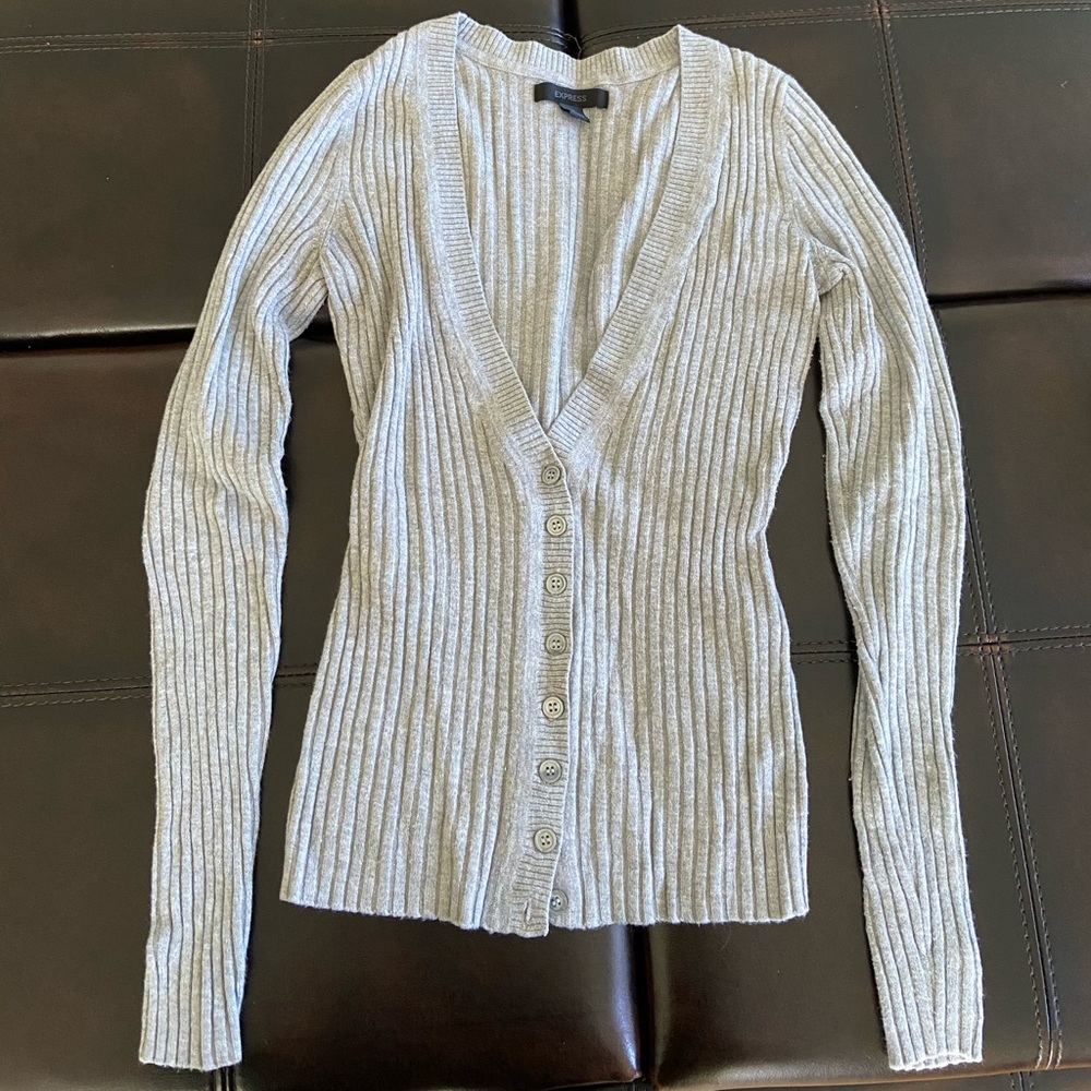 Express fitted long sleeve sweater